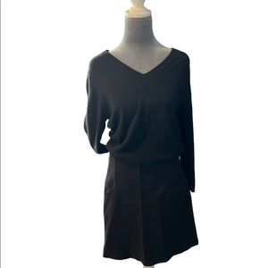 BCBG Max Azaria Black cashmere v neck sweater, L